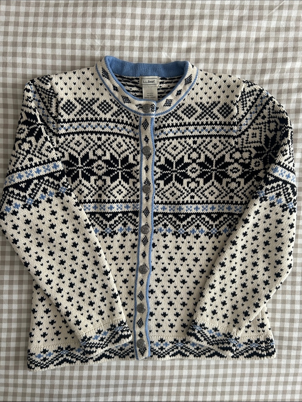EUC 100% Cotton Nordic Knit Cardigan